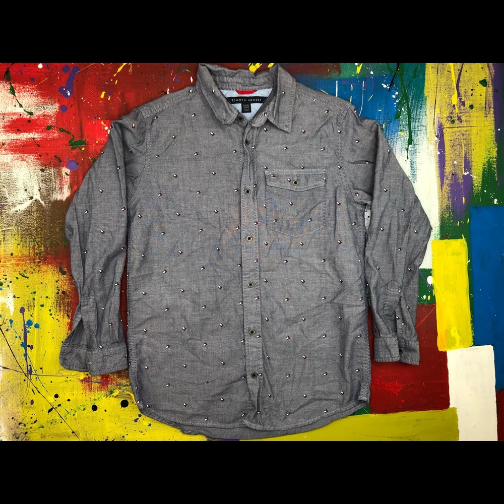 🔥Boys Tommy Hilfiger Button Down Shirt
